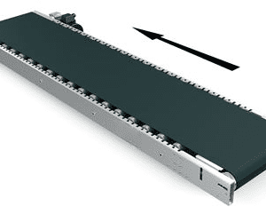 PVC conveyors with roller bedding