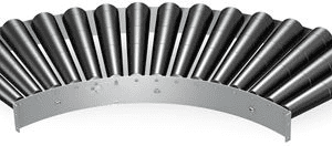 Fixed curves with conical rollers.